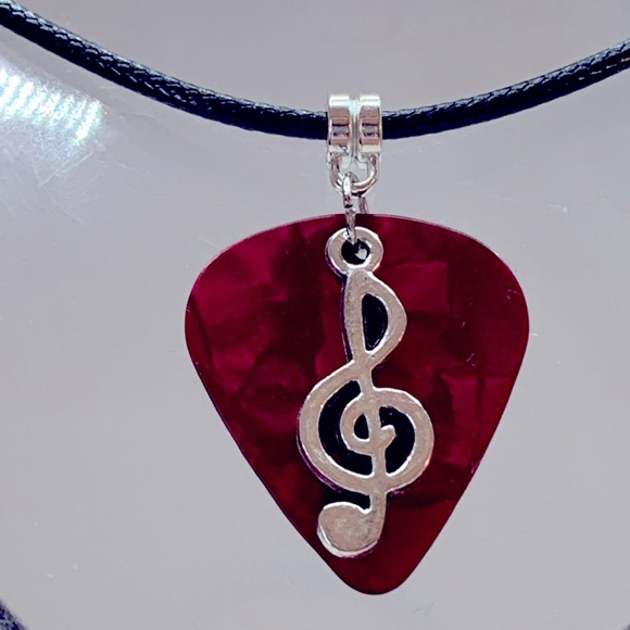 Jewelry - (Pick 3 for $15) Guitar Pick Custom Necklace With Music Charm